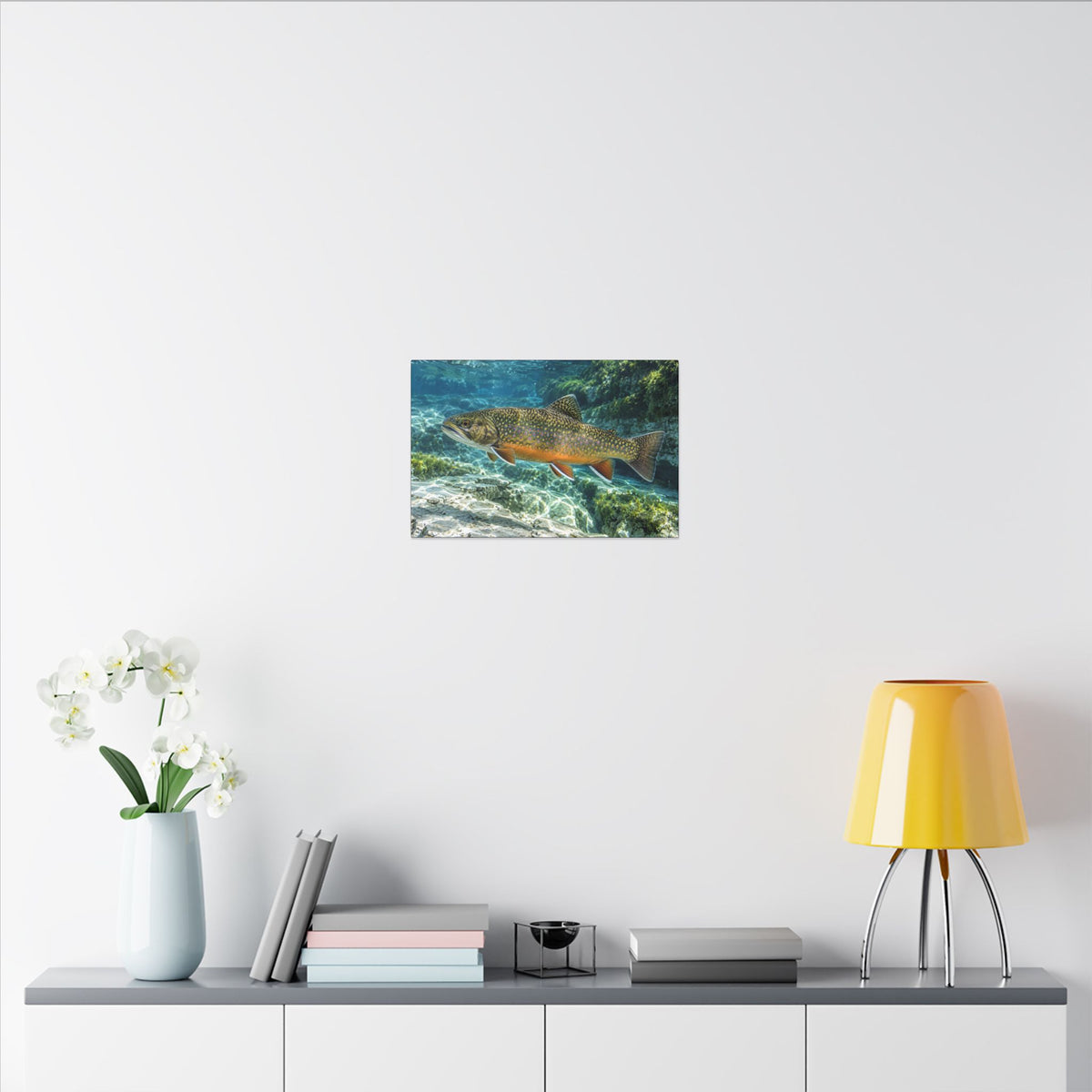Sapphire Spring Brook Trout canvas wall art, view 6