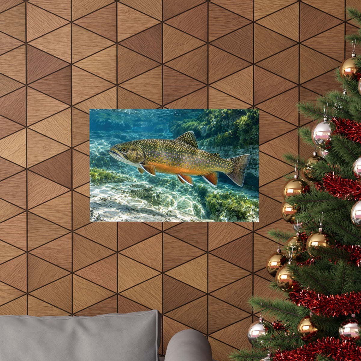Sapphire Spring Brook Trout poster wall art, view 6