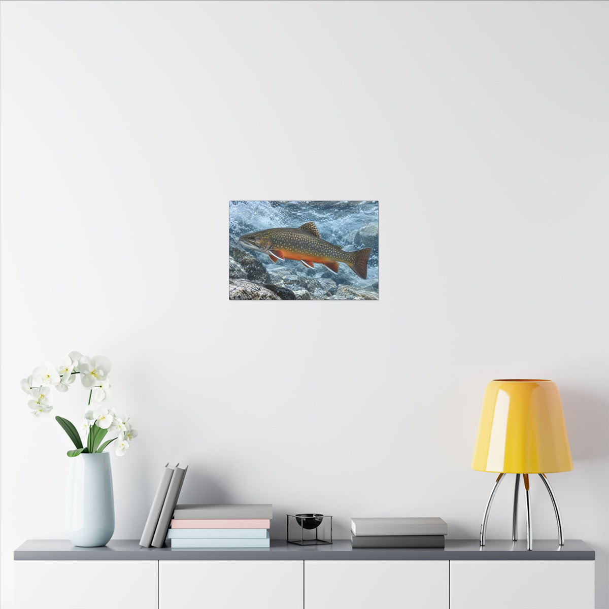 Snowmelt Run Brook Trout canvas wall art, view 6