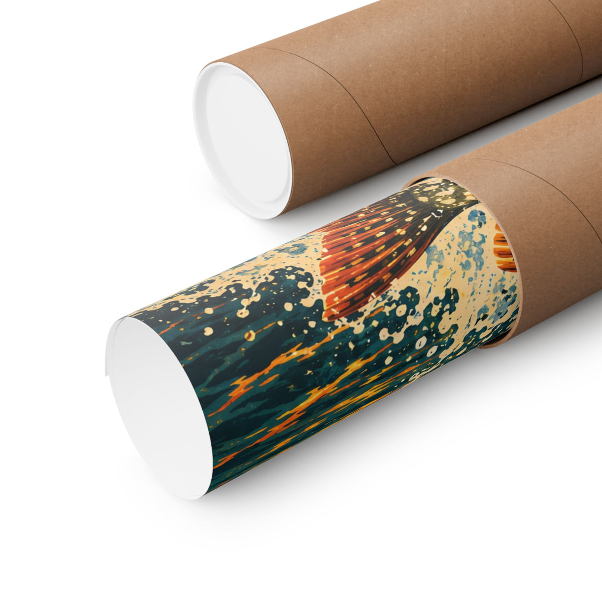 Northern Pike Sunset Leap Vintage poster shipped rolled in a protective tube