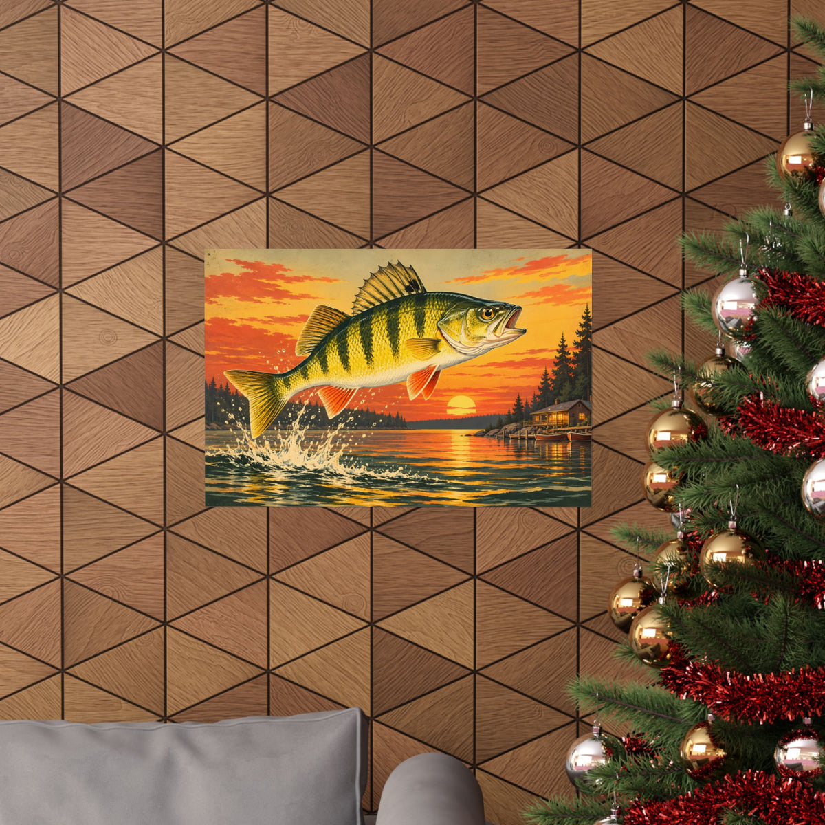 Sunset Leap Yellow Perch poster wall art, view 6