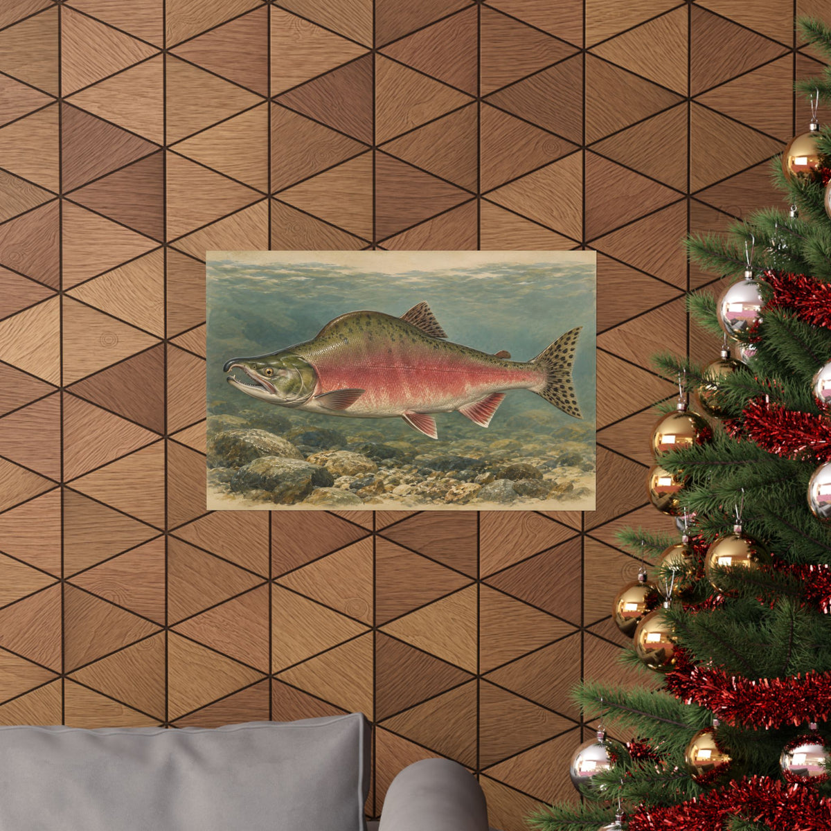 Riverbed Study Pink Salmon poster wall art, view 6