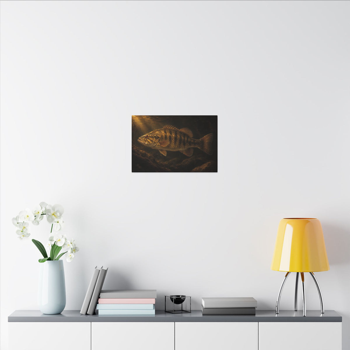Old Master Lamplight Smallmouth Canvas wall art, view 6