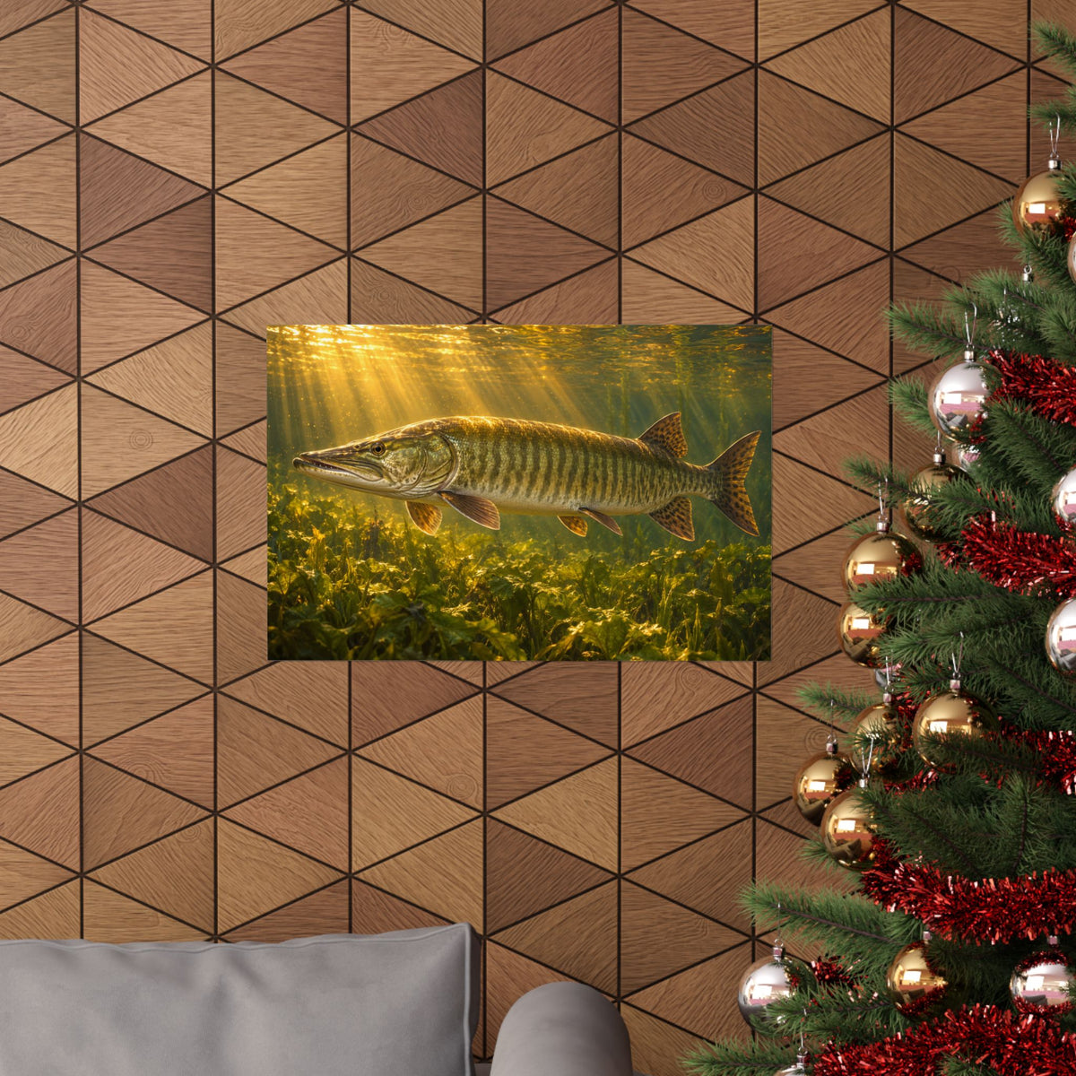 Golden Hour Cathedral Muskie poster wall art, view 6