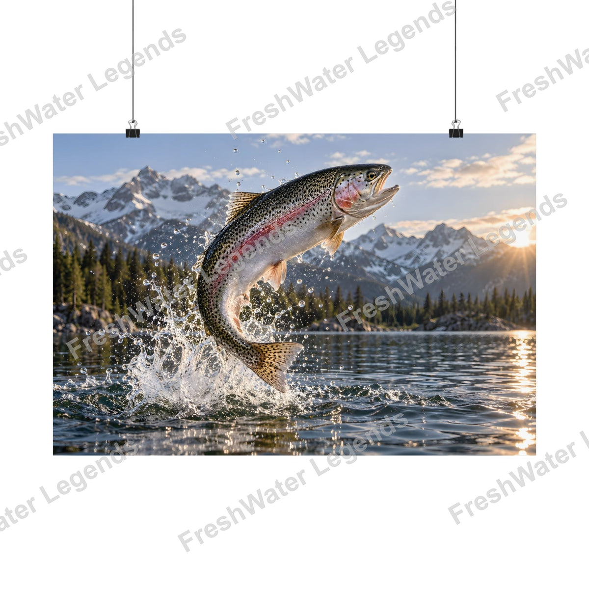 Rainbow Trout - Alpine Thunder digital art print