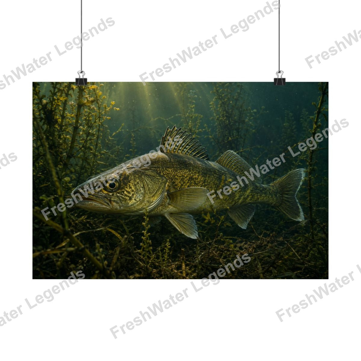 Walleye - The Weed Line digital art print