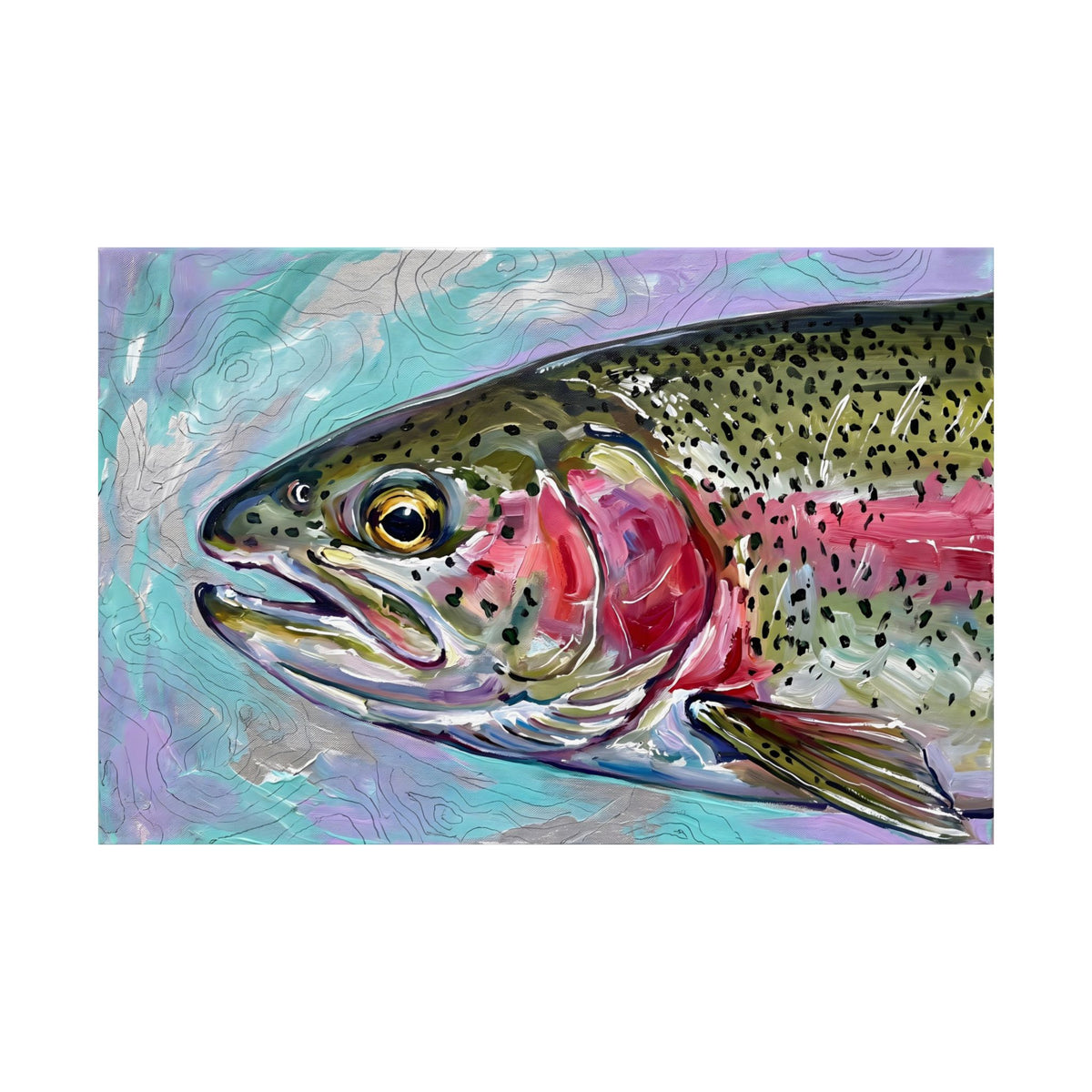 Legends Bold Close-Up River Rainbow Trout poster wall art, view 4