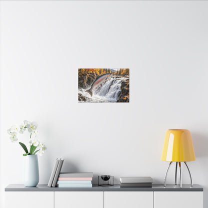 Autumn Falls Leap Salmon canvas wall art, view 6