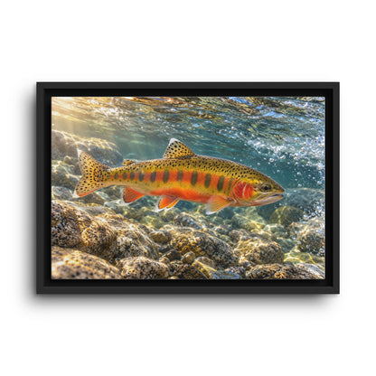 Sierra Sunrise Golden Trout framed canvas wall art