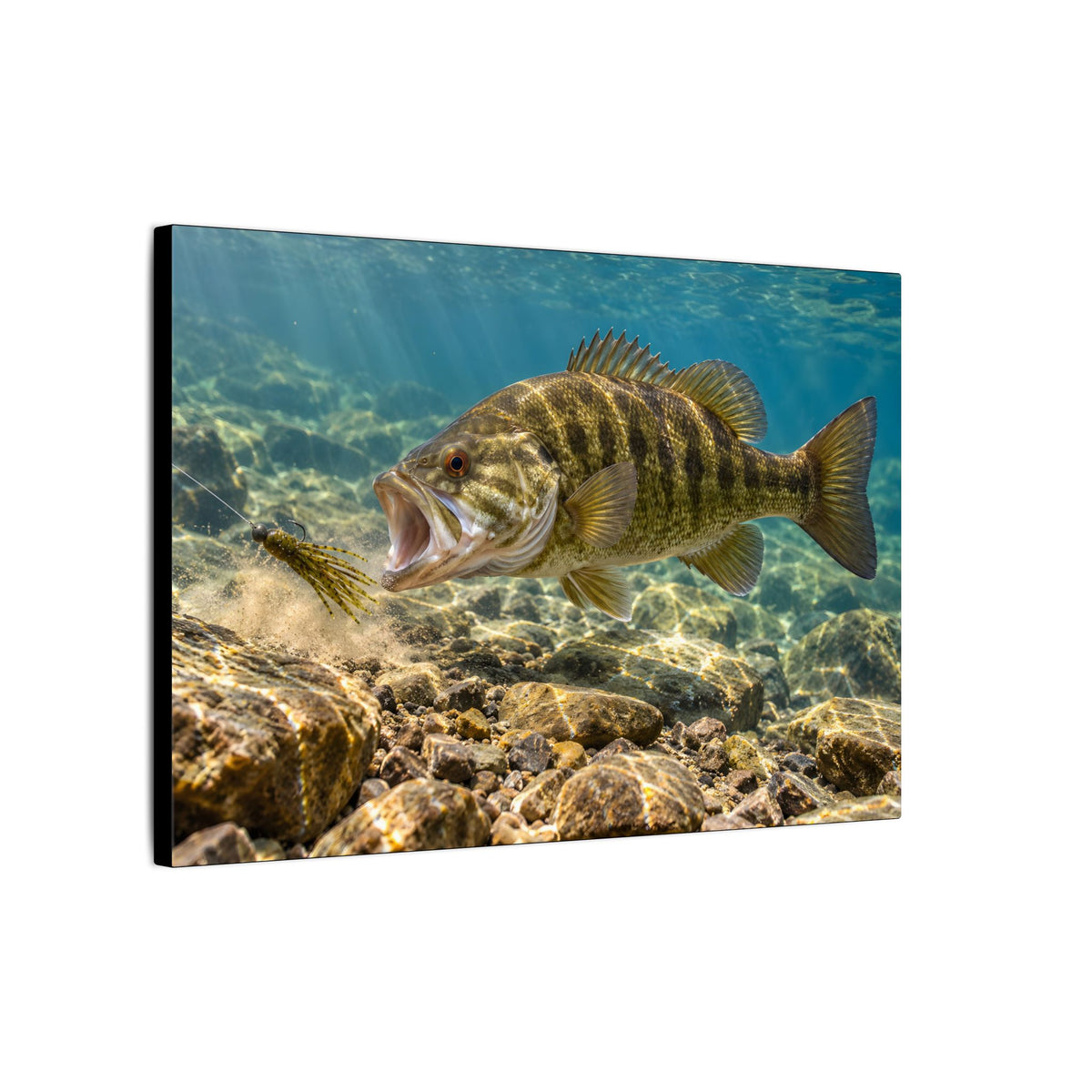 Tube Bait Ambush Smallmouth Canvas wall art, view 4