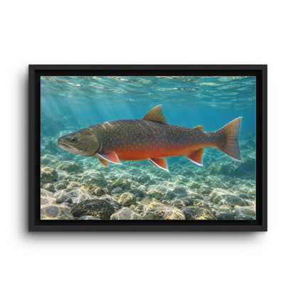 Arctic Ember Dolly Varden framed canvas wall art