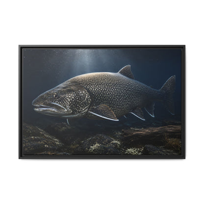 The Ancient One Lake Trout framed canvas wall art