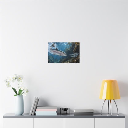 Silver Torpedo Chinook Salmon canvas wall art, view 6