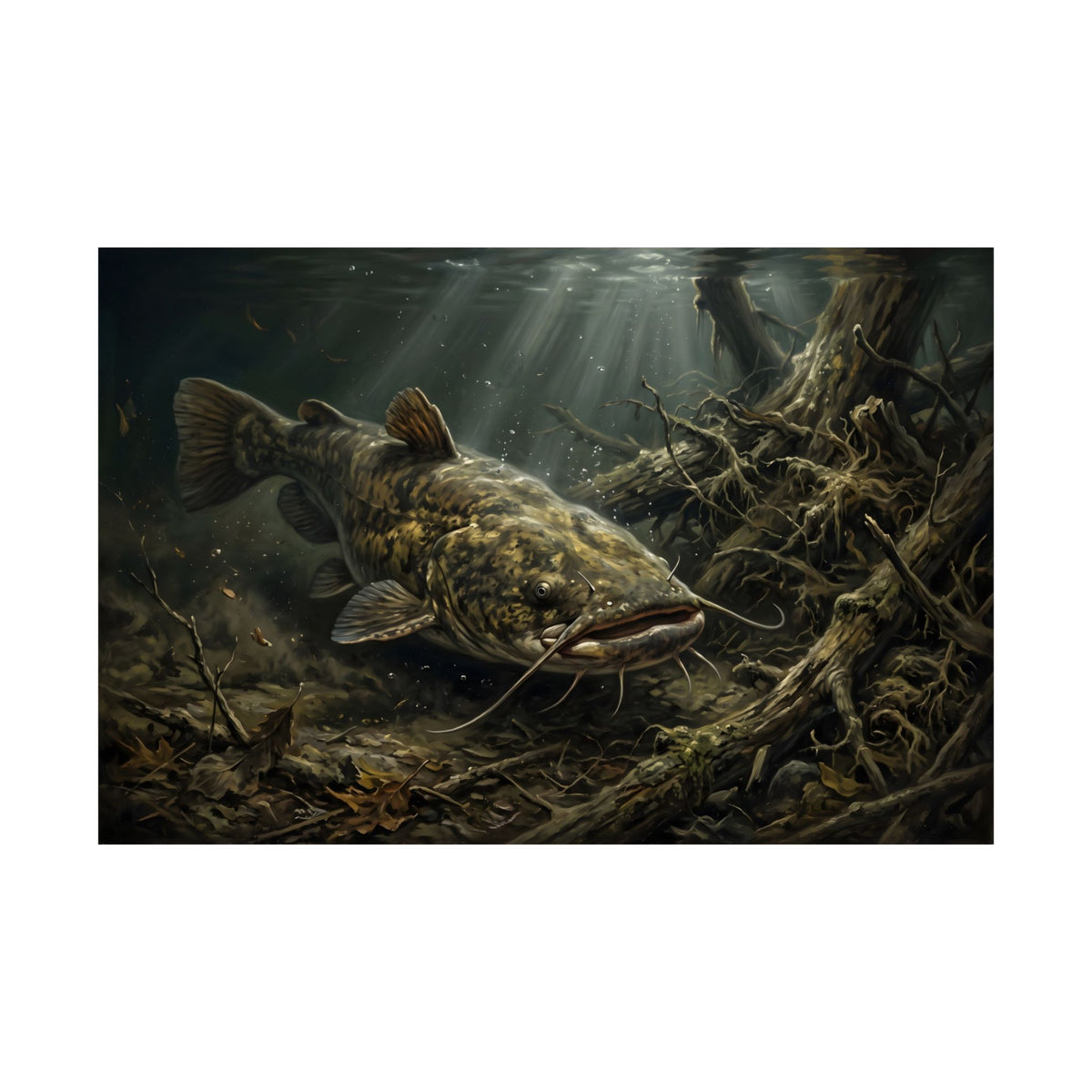 Flathead Catfish Log Jam poster wall art, view 4