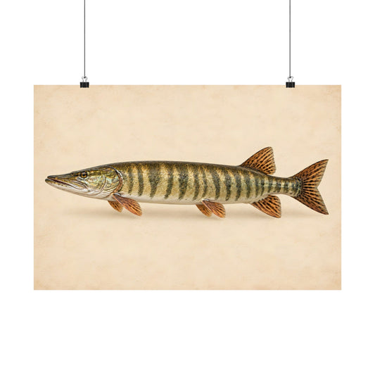 Field Study Muskie poster wall art
