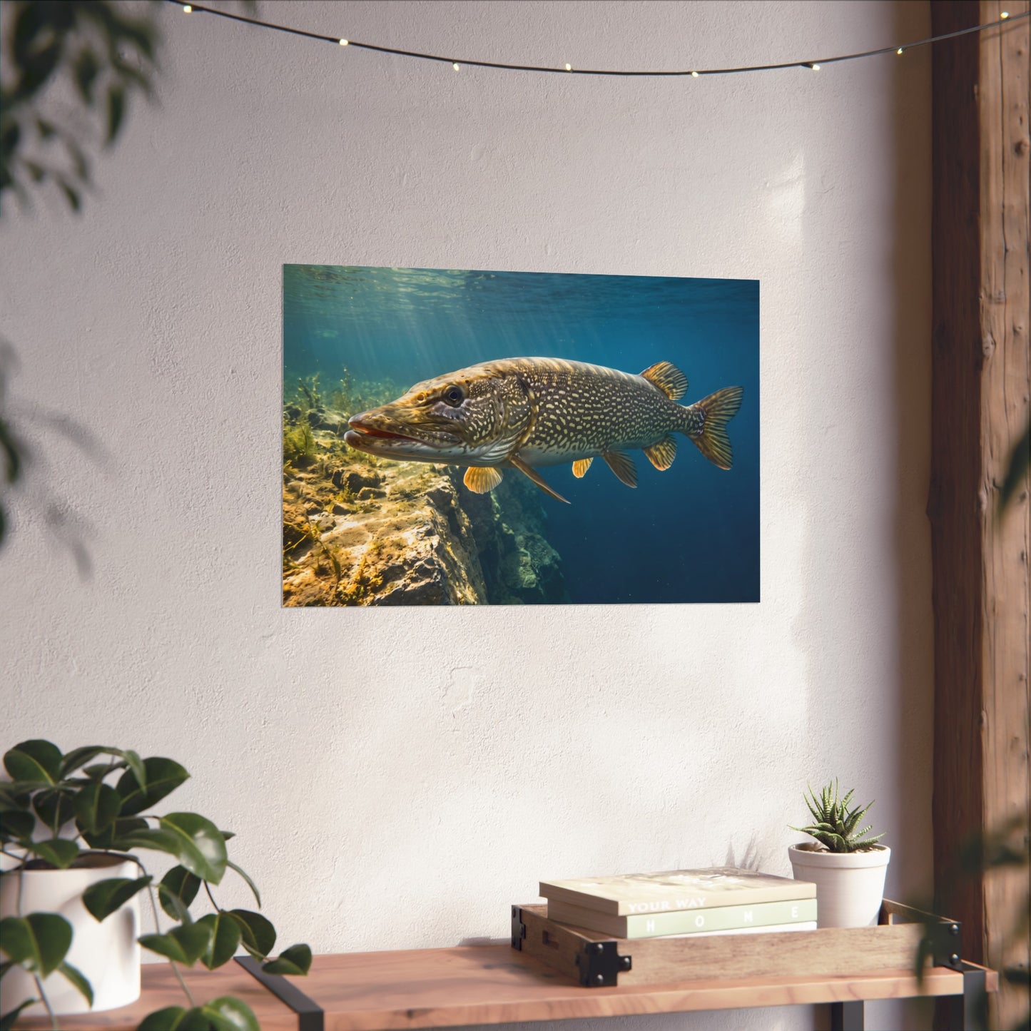 Northern Pike Deep Water Cruise Fine Art Print — Museum-Quality Giclée for Anglers