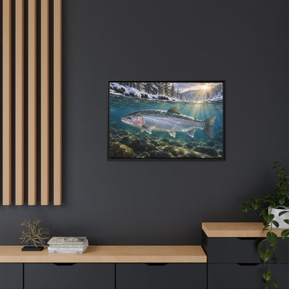 Steelhead Winter Run framed canvas wall art – photo 6