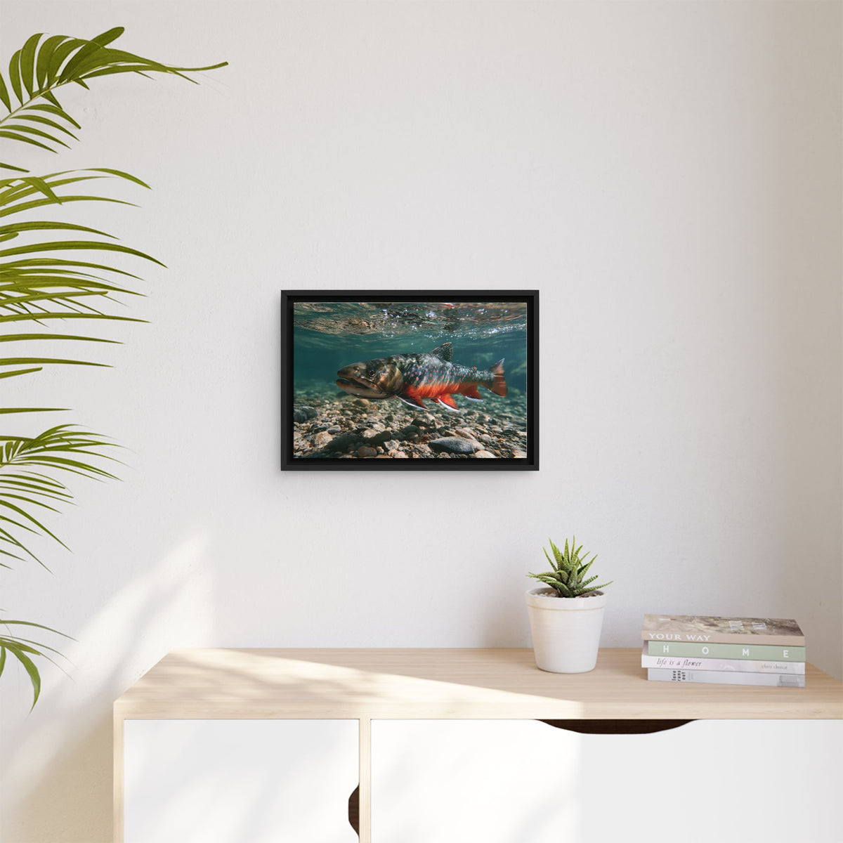 Clear Gravel Run Dolly Varden framed canvas wall art, view 5