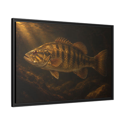 Old Master Lamplight Smallmouth Framed Canvas wall art, view 4