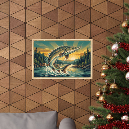 Sturgeon Sunrise Breach poster wall art, view 6