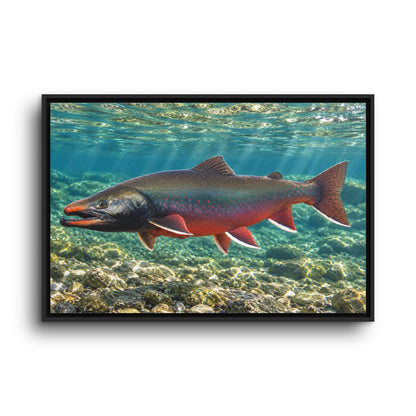 Sunlit Waters Dolly Varden framed canvas wall art, view 3