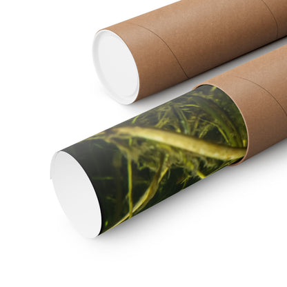Northern Pike in the Weed Ambush Poster — Camouflage Matte Wall Art for Anglers