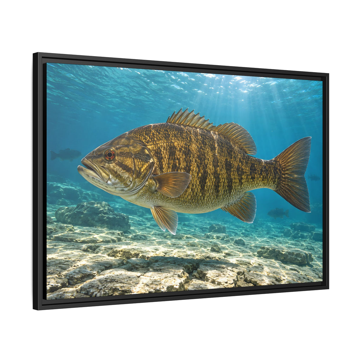 Great Lakes Giant Smallmouth Framed Canvas wall art, view 4