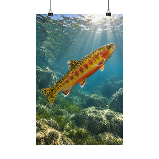 Rising Through Sierra Light Golden Trout poster wall art