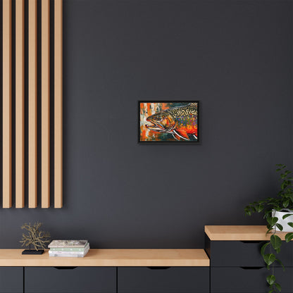Legends Bold Close-Up Spawning Brook Trout framed canvas wall art, view 6