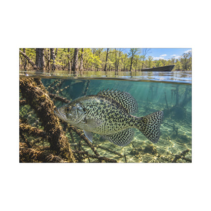 Spring Shoreline Crappie canvas wall art, view 3