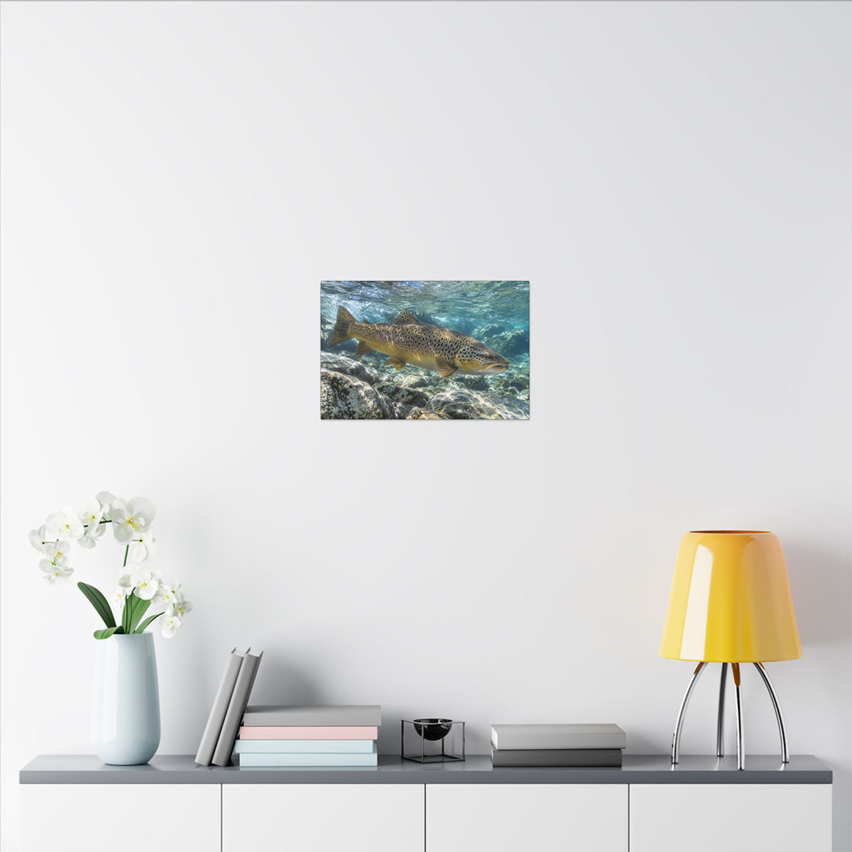 Emerald Undercut Brown Trout canvas wall art, view 6
