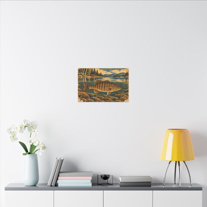 Vintage Lodge River Smallmouth Canvas wall art, view 6