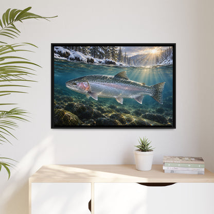 Steelhead Winter Run framed canvas wall art – photo 5