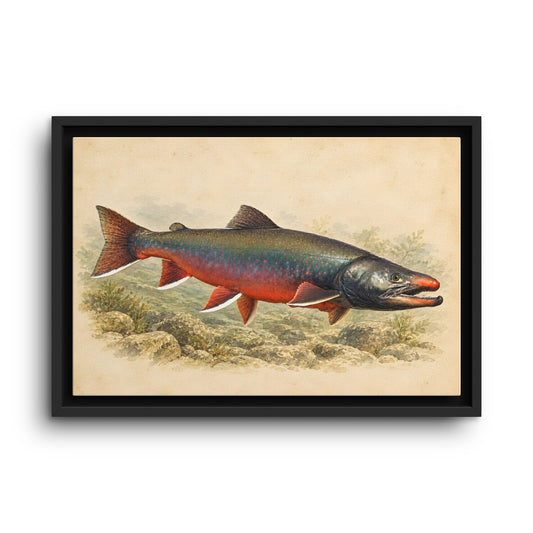 Field Study Dolly Varden framed canvas wall art