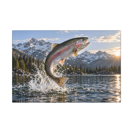 Alpine Thunder Rainbow Trout canvas wall art