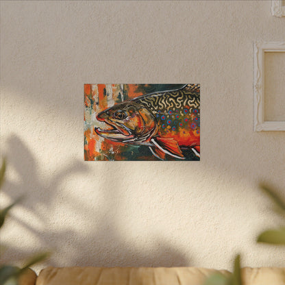 Legends Bold Close-Up Spawning Brook Trout canvas wall art, view 5