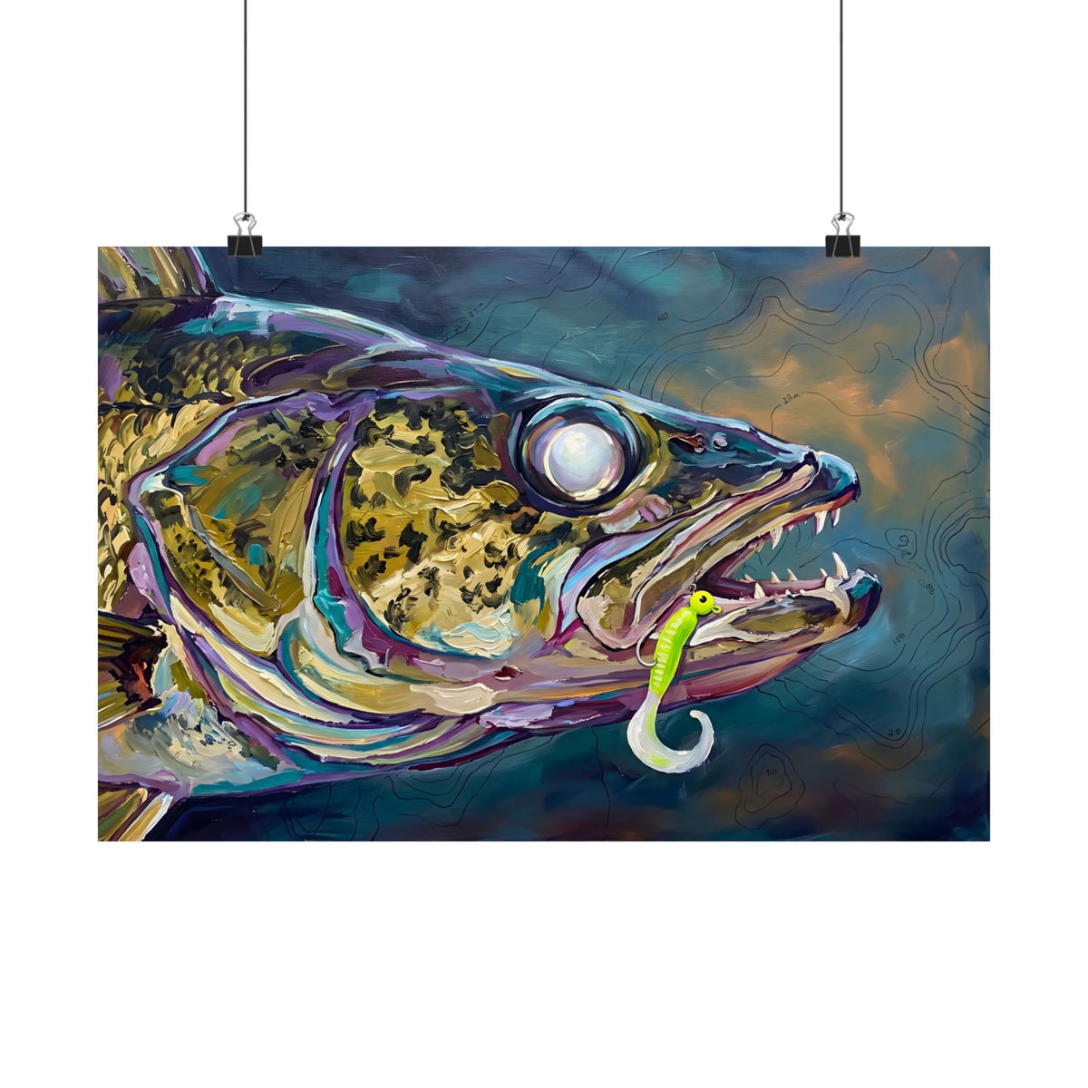 Legends Bold Close-Up Twilight Walleye poster wall art, view 2