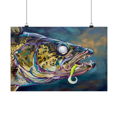 Legends Bold Close-Up Twilight Walleye poster wall art, view 2