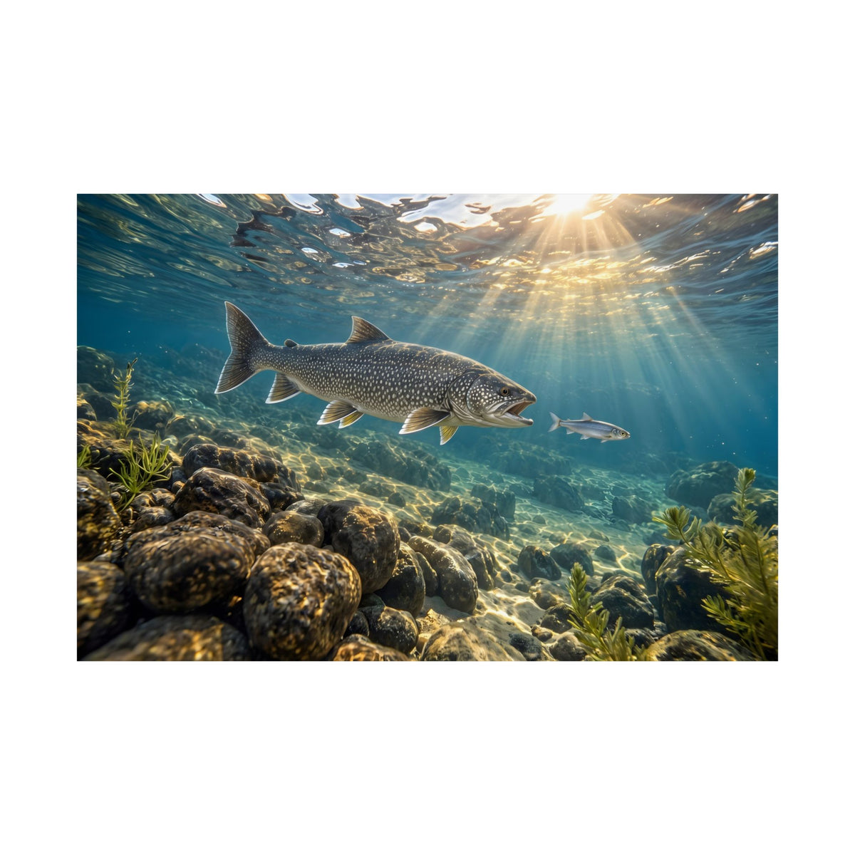 Cisco Chase Lake Trout fishing poster close-up