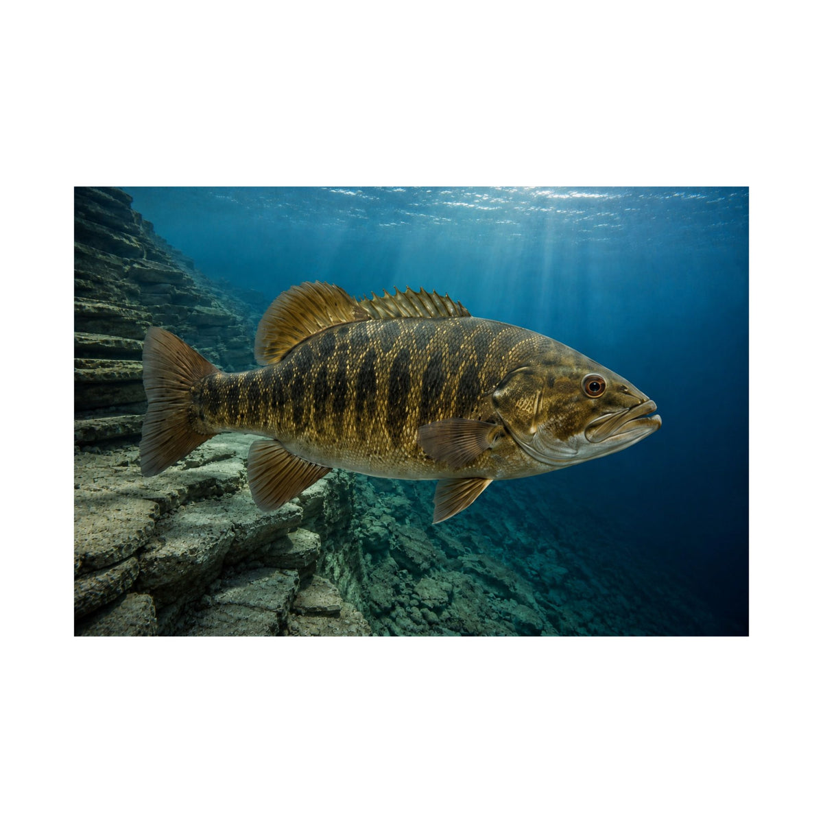 Deep Structure Smallmouth Bass poster wall art, view 3