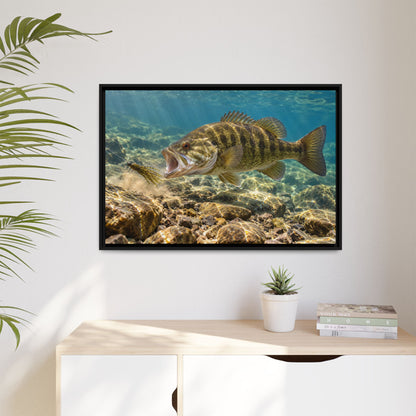 Tube Bait Ambush Smallmouth Framed Canvas wall art, view 5