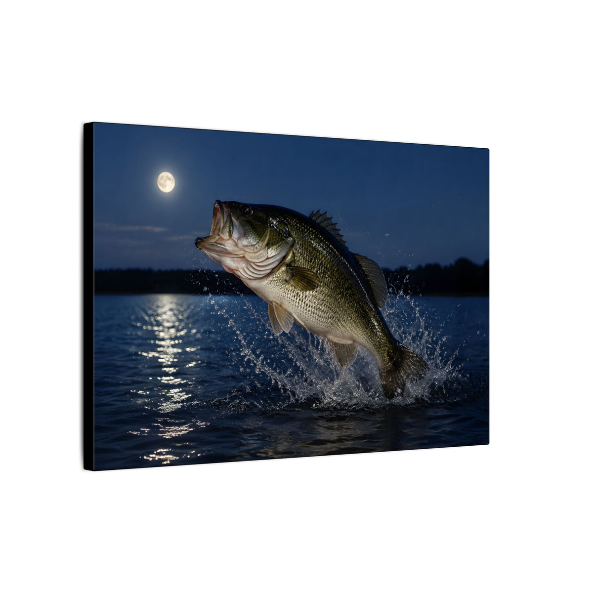 Moonlit Jump Largemouth Bass canvas side angle
