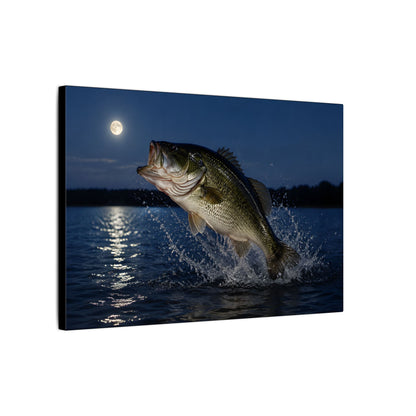 Moonlit Jump Largemouth Bass canvas side angle
