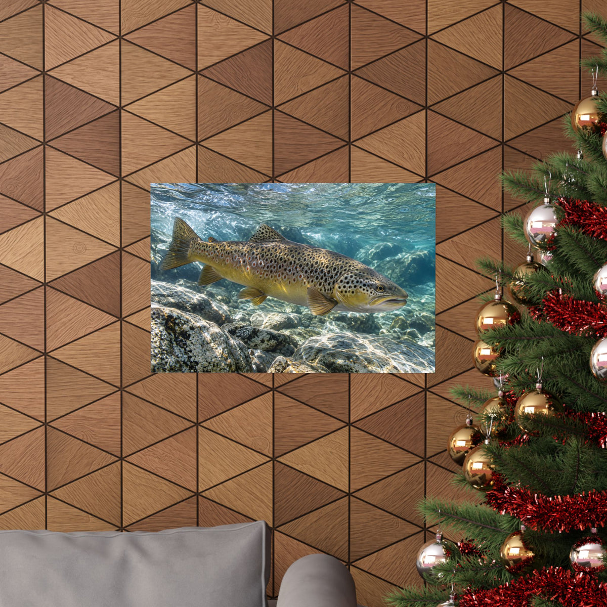 Emerald Undercut Brown Trout poster wall art, view 6