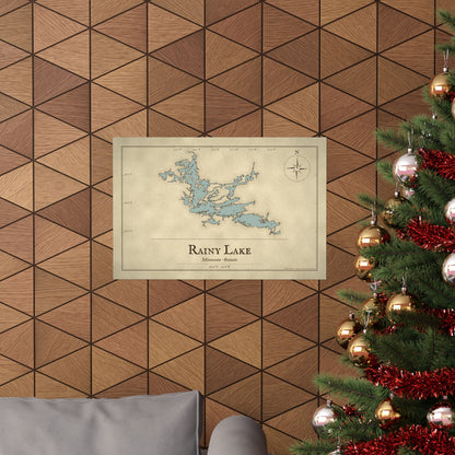 Rainy Lake Vintage Map poster wall art, view 6