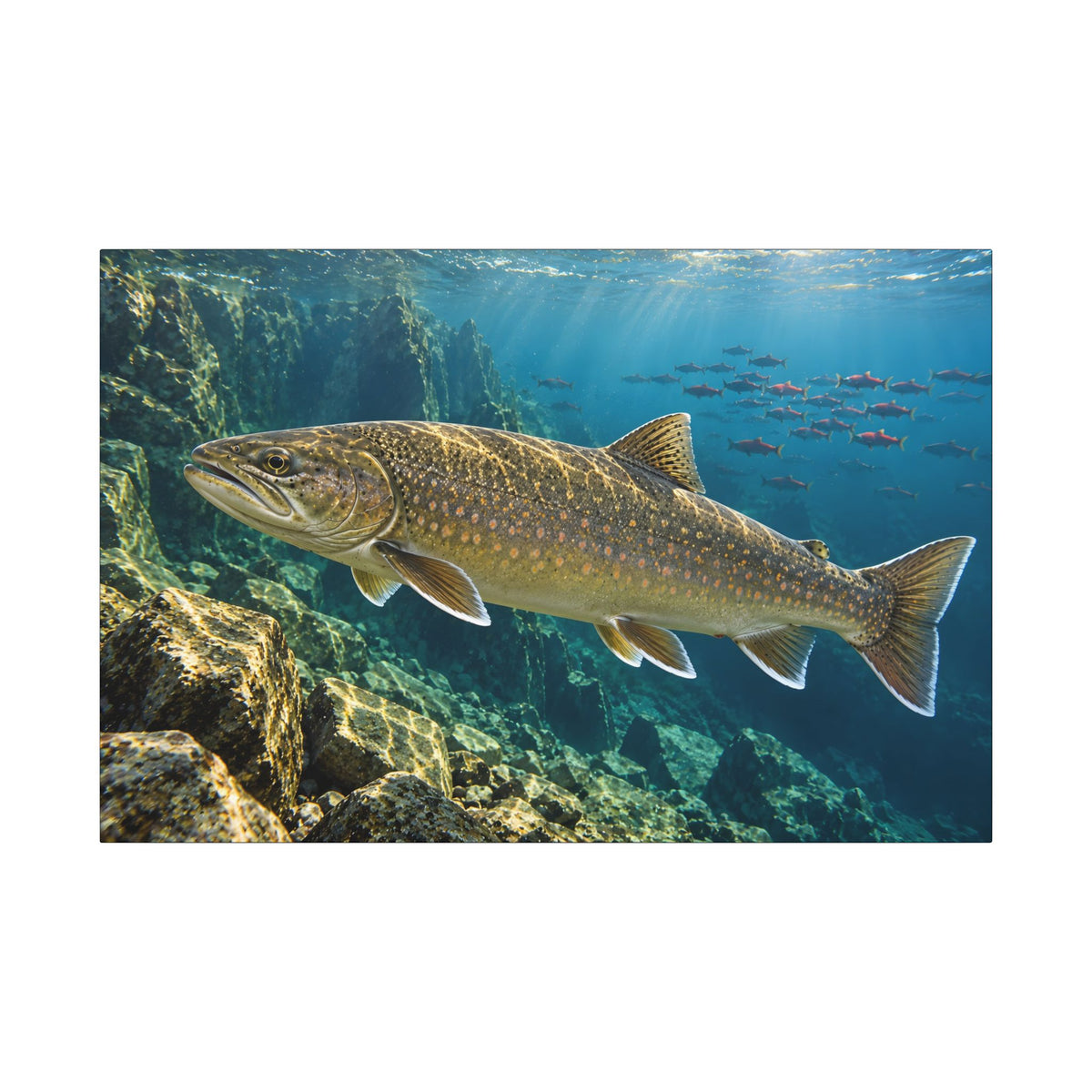 Pend Oreille Giant Bull Trout canvas, 36x24 size view