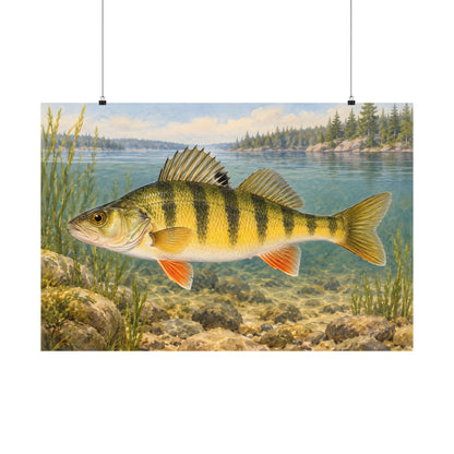 Field Guide Yellow Perch poster wall art, view 3