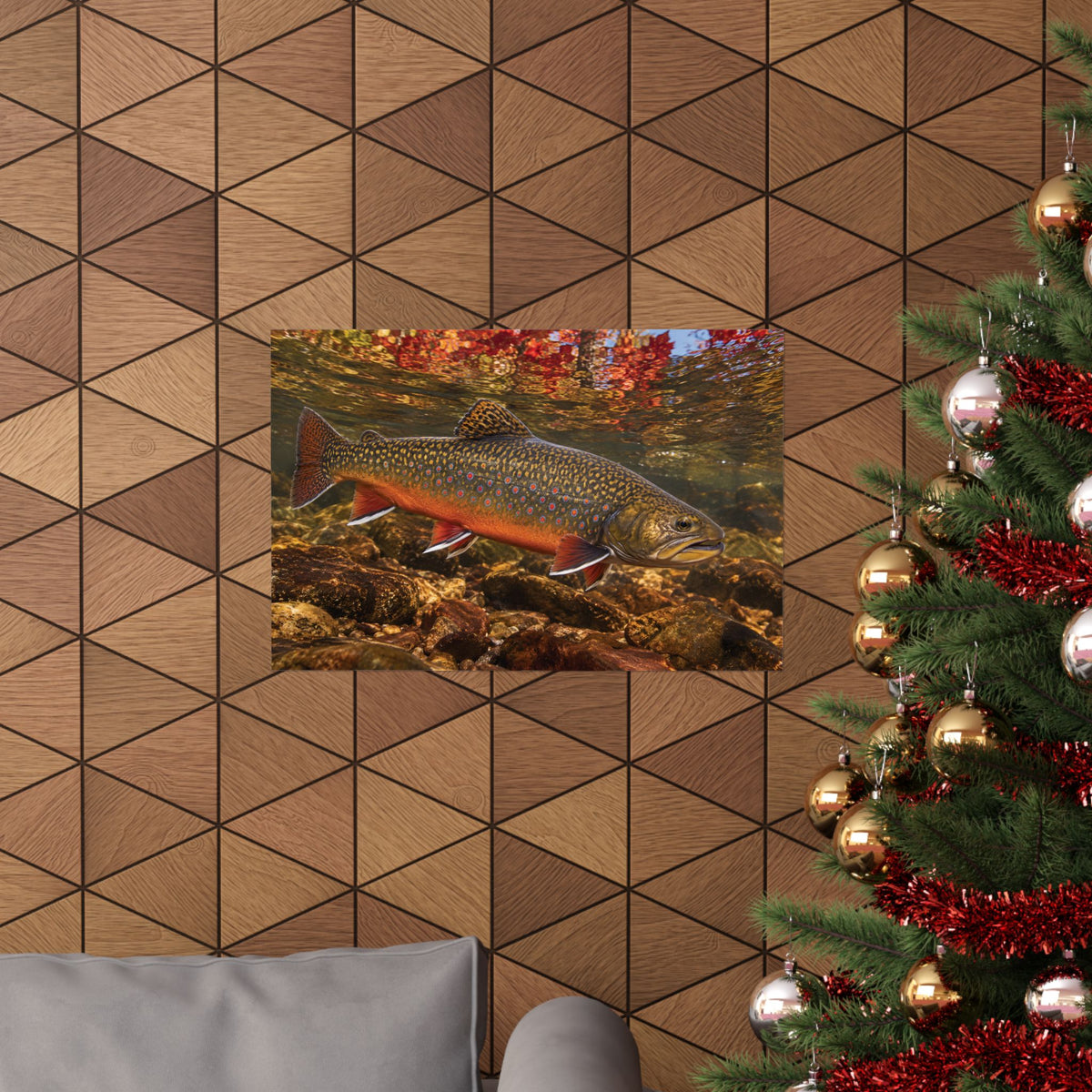 Crimson October Brook Trout poster wall art, view 6