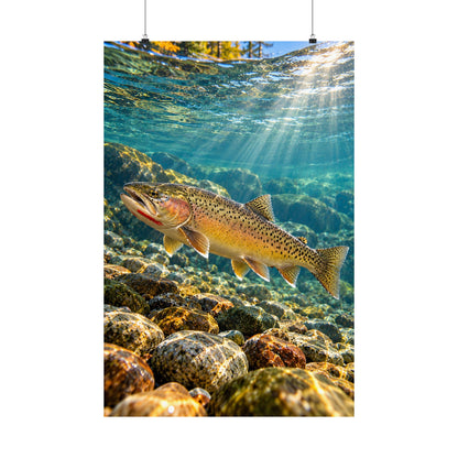 Westslope Riffle Cutthroat Trout vertical poster wall art, 24x36 size view