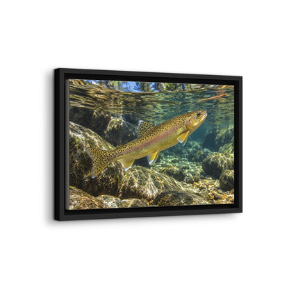 Ponderosa Pool Gila Trout framed canvas wall art, view 4
